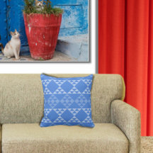 Farbtöne des Blauen Dreieck-Drehkissens