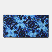 Farbtöne des blauen polynesischen Musters Schreibtischunterlage (Vorderseite)