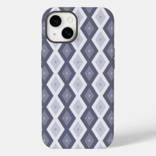 Farbtöne des blauen Rautenmusters Case-Mate iPhone 14 Hülle
