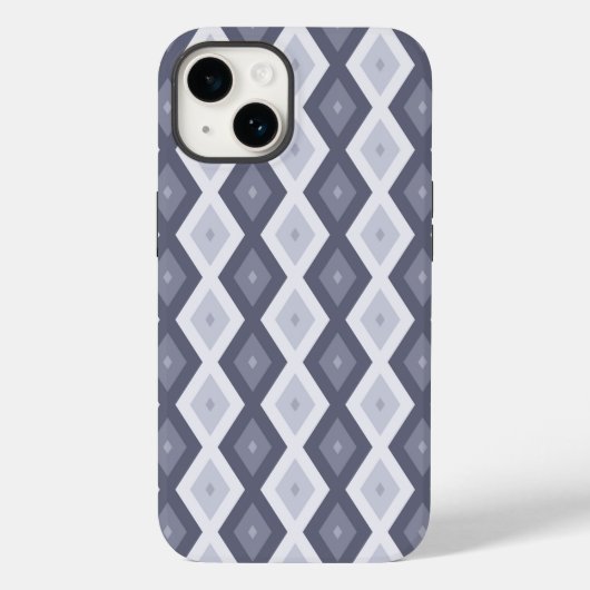 Farbtöne des blauen Rautenmusters Case-Mate iPhone Hülle (Rückseite)