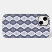 Farbtöne des blauen Rautenmusters Case-Mate iPhone Hülle (Rückseite (Horizontal))