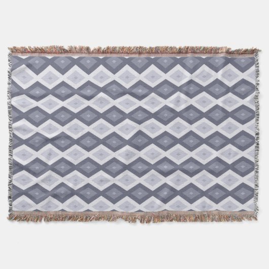 Farbtöne des blauen Rautenmusters Decke (Vorderseite)