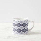 Farbtöne des blauen Rautenmusters Espressotasse (Rechts)