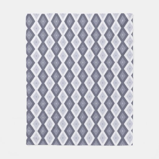 Farbtöne des blauen Rautenmusters Fleecedecke (Vorderseite)