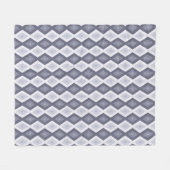 Farbtöne des blauen Rautenmusters Fleecedecke (Vorderseite (Horizontal))