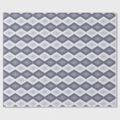 Farbtöne des blauen Rautenmusters Geschenkpapier (Flach)