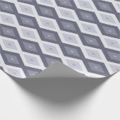 Farbtöne des blauen Rautenmusters Geschenkpapier (Ecke)