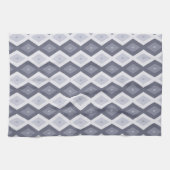 Farbtöne des blauen Rautenmusters Geschirrtuch (Horizontal)