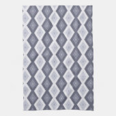Farbtöne des blauen Rautenmusters Geschirrtuch (Vertikal)