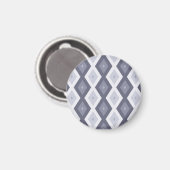 Farbtöne des blauen Rautenmusters Magnet (Vorderseite/Rückseite)