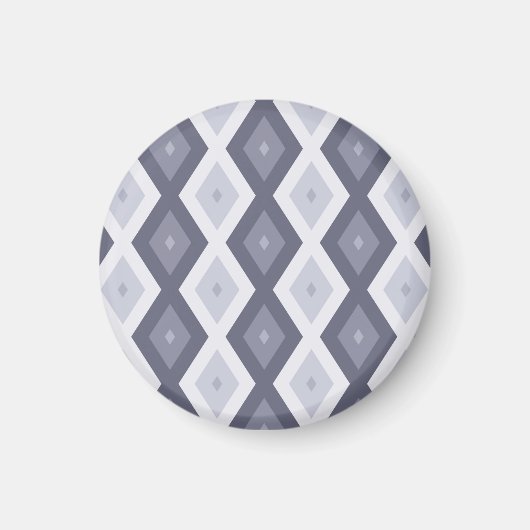 Farbtöne des blauen Rautenmusters Magnet (Vorne)