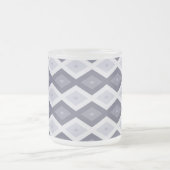 Farbtöne des blauen Rautenmusters Mattglastasse (Mittel)