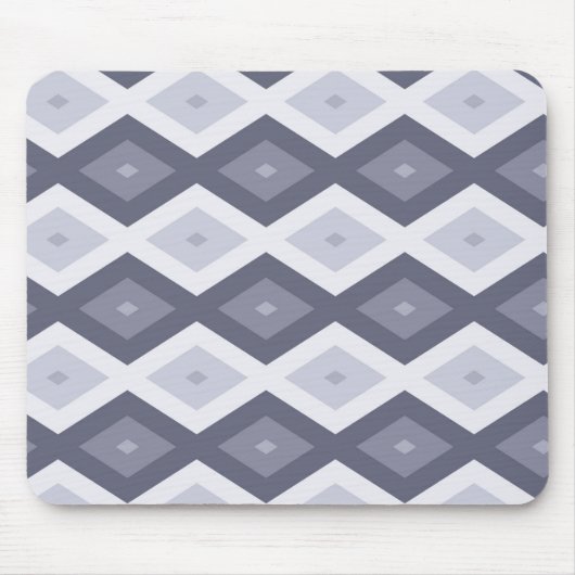 Farbtöne des blauen Rautenmusters Mousepad (Vorne)