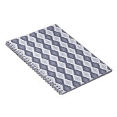 Farbtöne des blauen Rautenmusters Notizblock (Rechte Seite)