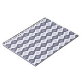 Farbtöne des blauen Rautenmusters Notizblock (Linke Seite)