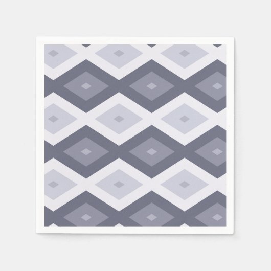 Farbtöne des blauen Rautenmusters Serviette (Vorderseite)