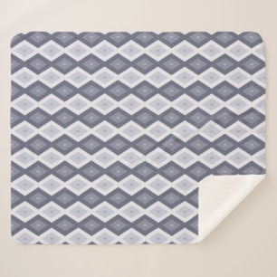 Farbtöne des blauen Rautenmusters Sherpadecke
