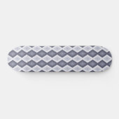 Farbtöne des blauen Rautenmusters Skateboard (Horizontal)