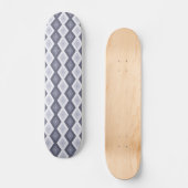 Farbtöne des blauen Rautenmusters Skateboard (Vorderseite)