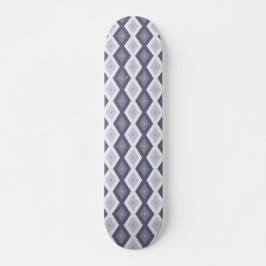 Farbtöne des blauen Rautenmusters Skateboard (Vorne)