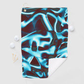 Farbtöne des blauen Zyans auf abstrakten Bändern i Golfhandtuch (Insitu)