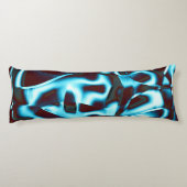 Farbtöne des blauen Zyans auf abstrakten Bändern i Seitenschläferkissen (Rückseite)