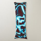 Farbtöne des blauen Zyans auf abstrakten Bändern i Seitenschläferkissen (Vorderseite Vertikal)