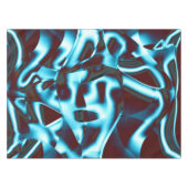 Farbtöne des blauen Zyans auf abstrakten Bändern i Tischdecke (Vorderseite (Horizontal))