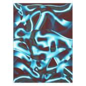 Farbtöne des blauen Zyans auf abstrakten Bändern i Tischdecke (Vorderseite)