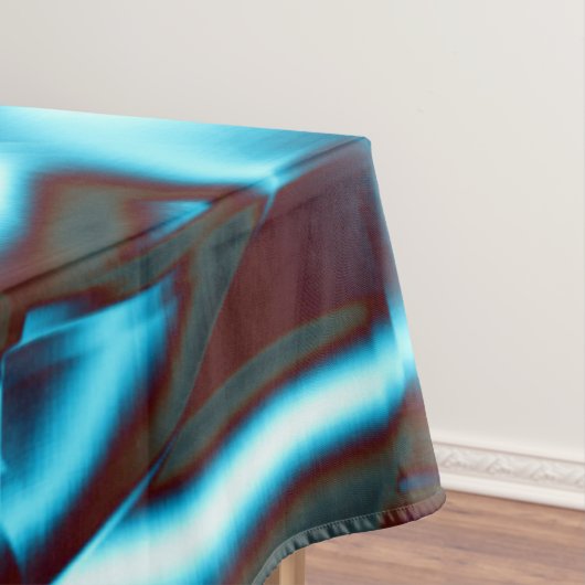 Farbtöne des blauen Zyans auf abstrakten Bändern i Tischdecke (Beispiel)