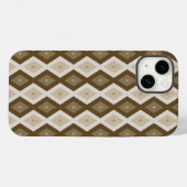 Farbtöne des braunen Rautenmusters Case-Mate iPhone Hülle (Rückseite (Horizontal))