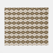 Farbtöne des braunen Rautenmusters Fleecedecke (Vorderseite (Horizontal))