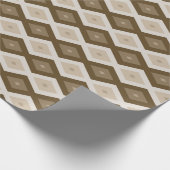 Farbtöne des braunen Rautenmusters Geschenkpapier (Ecke)