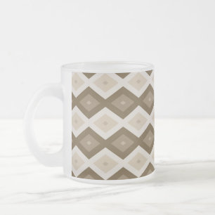 Farbtöne des braunen Rautenmusters Mattglastasse