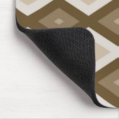 Farbtöne des braunen Rautenmusters Mousepad (Ecke)
