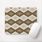 Farbtöne des braunen Rautenmusters Mousepad (Mit Mouse)
