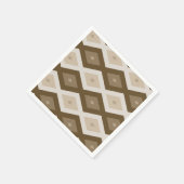 Farbtöne des braunen Rautenmusters Serviette (Ecke)