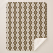 Farbtöne des braunen Rautenmusters Sherpadecke (Vorderseite)