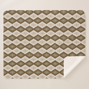 Farbtöne des braunen Rautenmusters Sherpadecke