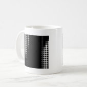 Farbtöne des grauen Punktmusters Kaffeetasse (Vorderseite Links)
