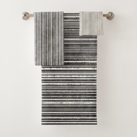 Farbtöne des grauen Streifens Badhandtuch Set (Insitu)