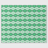 Farbtöne des grünen Diamantmusters Geschenkpapier (Flach)