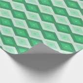Farbtöne des grünen Diamantmusters Geschenkpapier (Ecke)