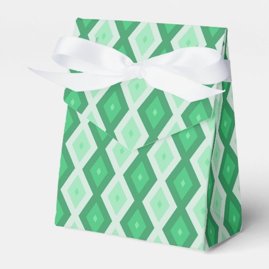 Farbtöne des grünen Diamantmusters Geschenkschachtel (Vorderseite)