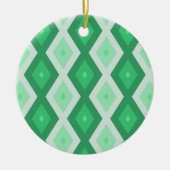 Farbtöne des grünen Diamantmusters Keramik Ornament (Vorne)