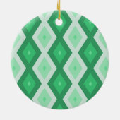 Farbtöne des grünen Diamantmusters Keramik Ornament (Hinten)