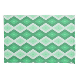Farbtöne des grünen Diamantmusters Kissenbezug