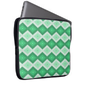 Farbtöne des grünen Diamantmusters Laptopschutzhülle (Vorne Rechts)