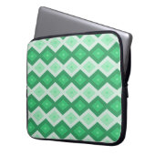 Farbtöne des grünen Diamantmusters Laptopschutzhülle (Vorderseite Links)