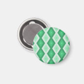 Farbtöne des grünen Diamantmusters Magnet (Vorderseite/Rückseite)